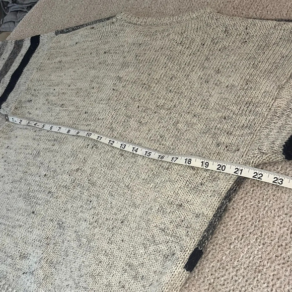 Vintage 90s Mariea Kim embroidered wool blend sweater grey women’s size M medium - Picture 8 of 9